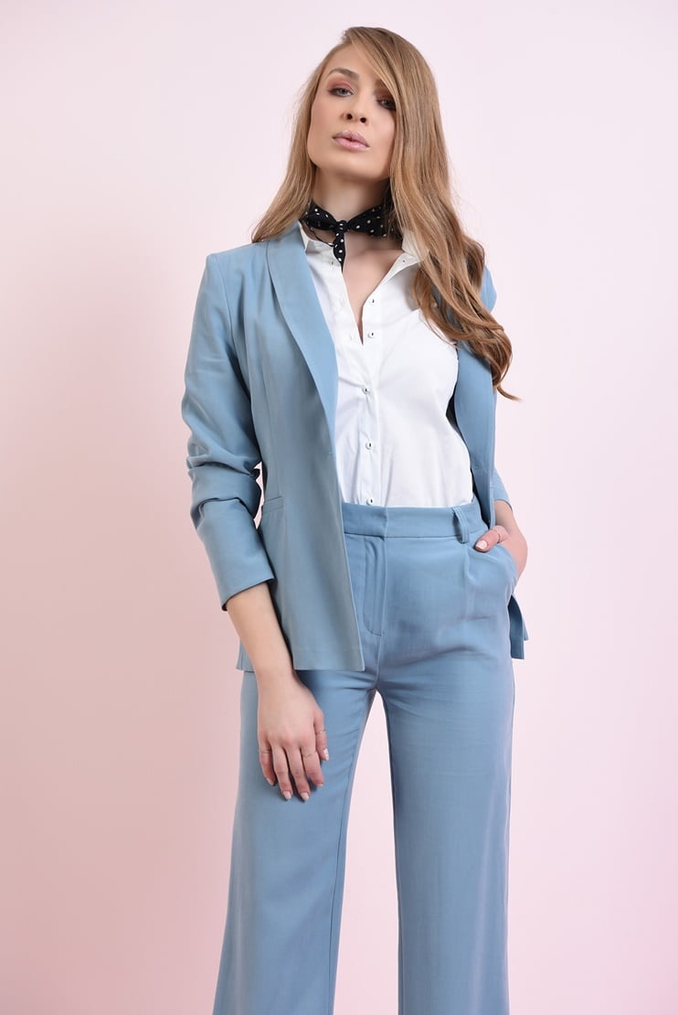 Costum office bleu pastel