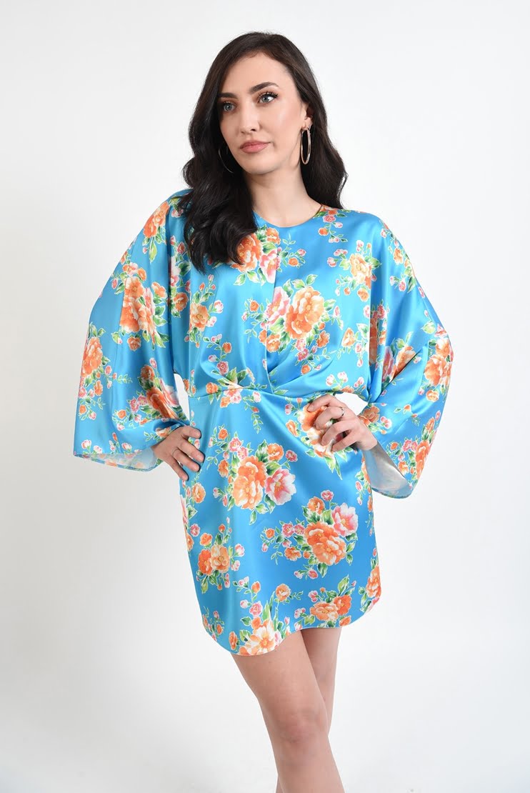 Rochie matasoasa cu imprimeu floral